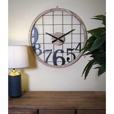 ZEGAR NASTĘNNY NUMBERS Ø 60X2,5 cm